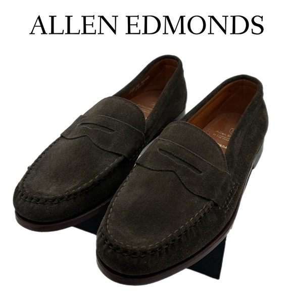 Allen Edmonds Other - Allen Edmonds Cavanaugh Olive Suede Loafers Size 12D NWT